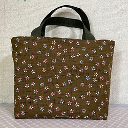 ミニトートバッグ　和柄　カラフル桜 1枚目の画像