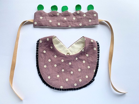 (SALE) Baby Crown &amp; Bie Set 嬰兒禮品套裝 紫色 包裝發貨 第1張的照片