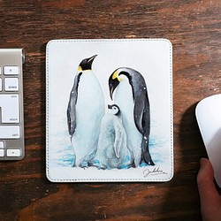 マウスパッド｜水彩画ペンギン 1枚目の画像