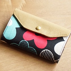 [短夾 日本花布] #8 彩色繁星花 - 布 錢包  財布 輕量錢包 第1張的照片