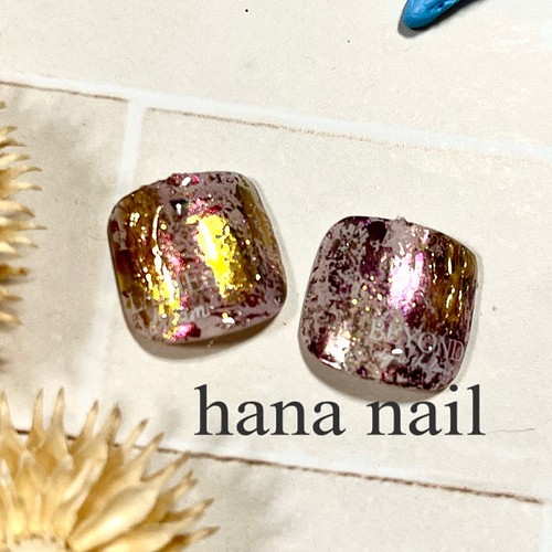 ペディキュア フット ホイルネイルチップ 親指セット ネイルチップ ネイルシール Hana Nail 通販 Creema クリーマ ハンドメイド 手作り クラフト作品の販売サイト