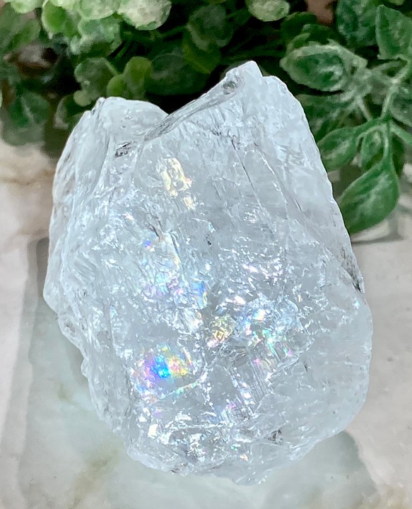 アーカンソー産✨　万華鏡　かち割り水晶　ロック水晶　原石 1枚目の画像