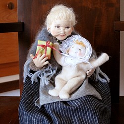 創作ドール ベビーを抱くおばあさん その他人形 手づくり雑貨 かさね