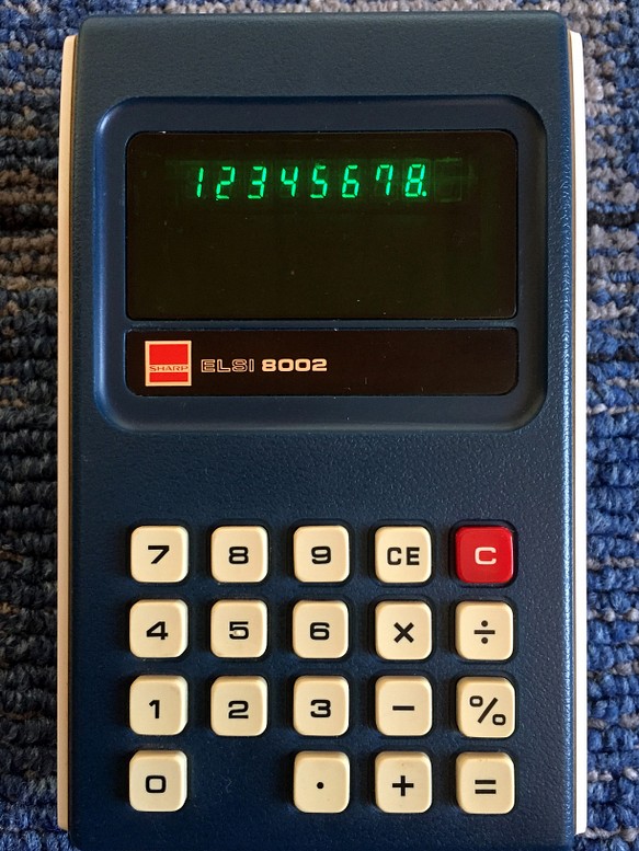 レトロ 電卓 1974年 SHARP ELSI-8002 ELSIMATE -Used- レストア ヴィンテージ
