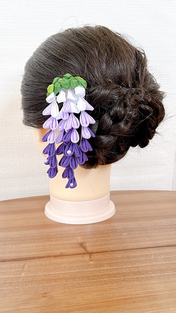 大人気 0007 藤の花 つまみ細工 髪飾り ヘアアクセサリー Eckan Org