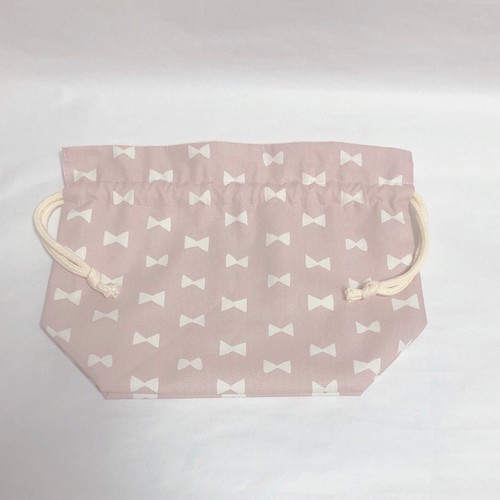 リボン柄お弁当袋 くすみピンク 弁当袋・風呂敷 nanacoron 通販 