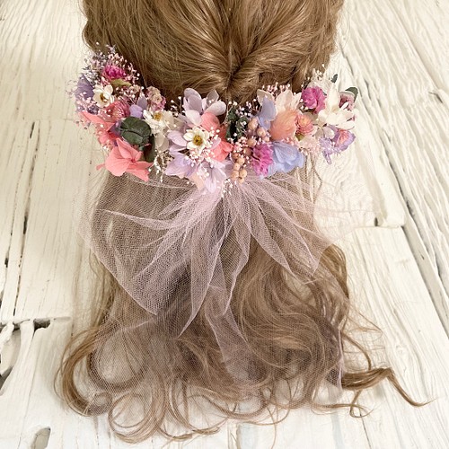 seetピンク リボンいっぱい髪飾り ヘッドドレス ヘアアクセサリー 