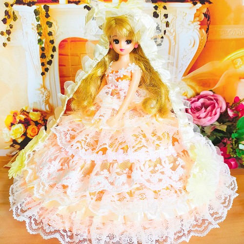 リカちゃん ドレス ドールドレス 人形服 手作り おしゃれ 太陽のプリンセス 人形 Doll Dress Shop Riko 通販 Creema クリーマ ハンドメイド 手作り クラフト作品の販売サイト