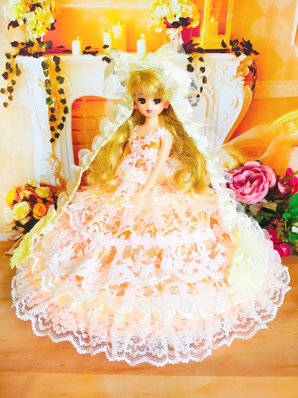 リカちゃん ドレス ドールドレス 人形服 手作り おしゃれ 太陽のプリンセス 人形 Doll Dress Shop Riko 通販 Creema クリーマ ハンドメイド 手作り クラフト作品の販売サイト