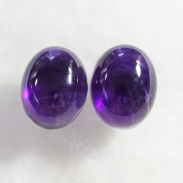 (1 件) 紫水晶耳釘 ・ 10 × 8mm (鈦柱) 第1張的照片