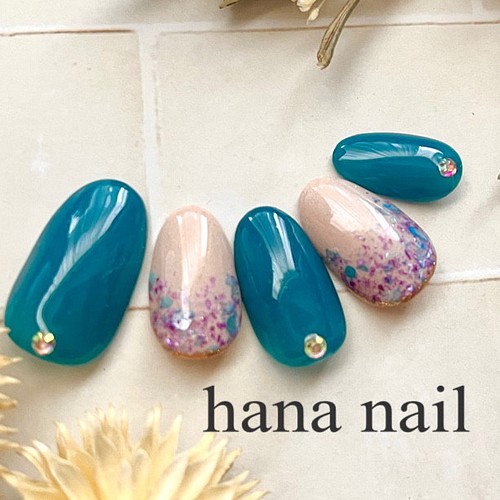 セール シェルグラデーションネイルチップ ミディアムオーバル ネイルチップ ネイルシール Hana Nail 通販 Creema クリーマ ハンドメイド 手作り クラフト作品の販売サイト