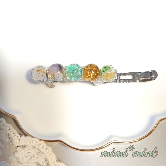 レジン バレッタ* しゃぼん玉③ ハンドメイド バレッタ mimi*mint 通販