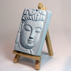 清水模軟裝設計 佛像擺飾一 香氛擺件 水泥軟裝 附贈木架 第1張的照片