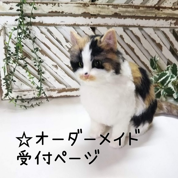 受注制作】世界にひとつのうちの子制作 羊毛フェルトねこ（全身タイプ