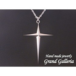 シルバー９２５　クロス　十字架　ネックレス　ペンダント　チェーン３５〜６０cm　Grand Galleria 1枚目の画像
