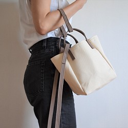 WALKING SHOULDER TOTE BAG （キナリ×マットブラウン） ショルダー