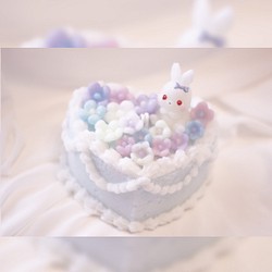 キャンドル♡満開のハートケーキ 1枚目の画像