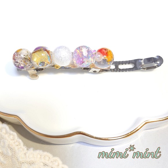 レジン バレッタ* しゃぼん玉⑥ ハンドメイド バレッタ mimi*mint 通販