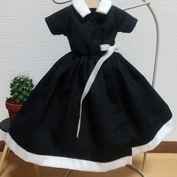 リカちゃん☆ドール服☆たっぷりギャザーのカシュクールワンピース