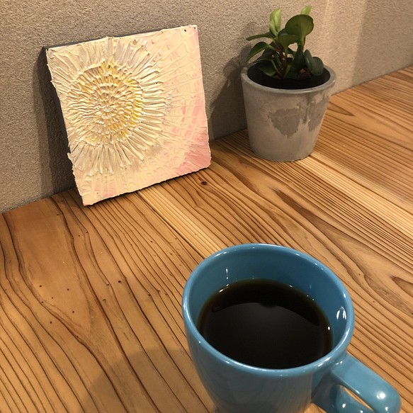 送料無料 原画 [ flower ] cafeart カフェアート アクリル 卓上