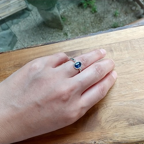 ネパール産カイヤナイト銀の指輪/純銀&silver950シルバーリング 指輪