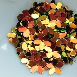 スパンコール 10mm 約200枚(約5g) 5枚花びら オーロラ 玉虫色 (SF510AIRES00) 1枚目の画像