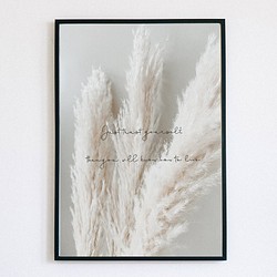 【アートポスター】植物　パンパスグラス　北欧　ウェルカムボード　ポスター　アート　インテリア　シンプル　ボタニカル 1枚目の画像