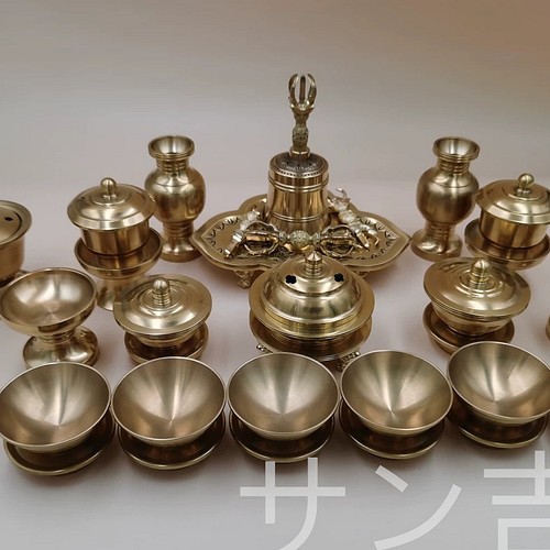 仏教美術 法器セット 真言宗 21点セット 密教法具 一面器 真鍮製