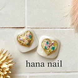 ペディキュア フット ぷっくりハート押し花ネイルチップ 親指セット ネイルチップ ネイルシール Hana Nail 通販 Creema クリーマ ハンドメイド 手作り クラフト作品の販売サイト