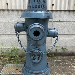 商標登録済みオリジナル消火栓風立水栓カバーブルーグレー^_^エイジング 1枚目の画像