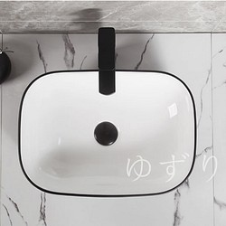 セラミック洗面器 洗面器セット ブラック洗面器 蛇口·排水管·台鉢 1枚目の画像
