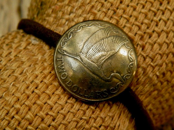 ＃H84 New Zealand Coin Hair Elastic 1枚目の画像