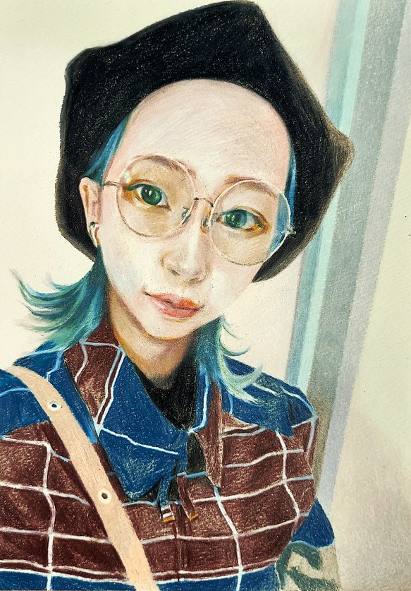 「透明girl」色鉛筆画　水彩紙