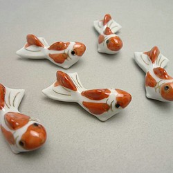 ◆商品番号 3221 箸置き　金魚セット　紫泉 1枚目の画像