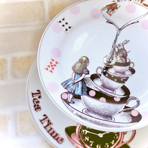 【新品未使用品】不思議の国のアリス アフタヌーンティー 大皿 2枚セット