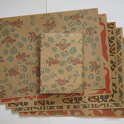 紙質書皮，帶分體印花棉布（彩色）（5 件套） 第1張的照片