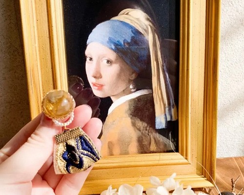 【絵画ピアス】真珠の耳飾りの少女 フェルメール イヤリング