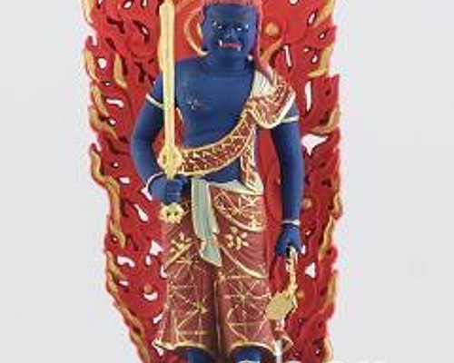 【極上の木彫】不動明王 不動尊 極彩色 仏像・仏神・明王様・五大