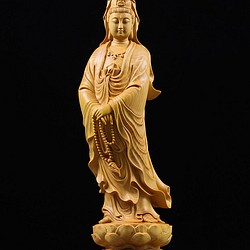極上品 持珠観音 仏師で仕上げ品 仏像立像 仏教美術品 彫刻 StarTreet