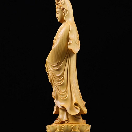 57％割引極上品 持珠観音 仏師で仕上げ品 仏像立像 開運風水 仏教美術 