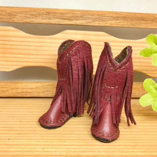 森き フリンジブーツ ウエスタン miniature boots. その他置物