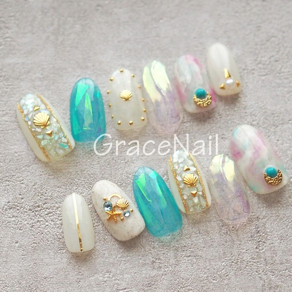 現品販売！ネイルチップ No.770 美甲片 GraceNail & eclat 的作品｜Creema