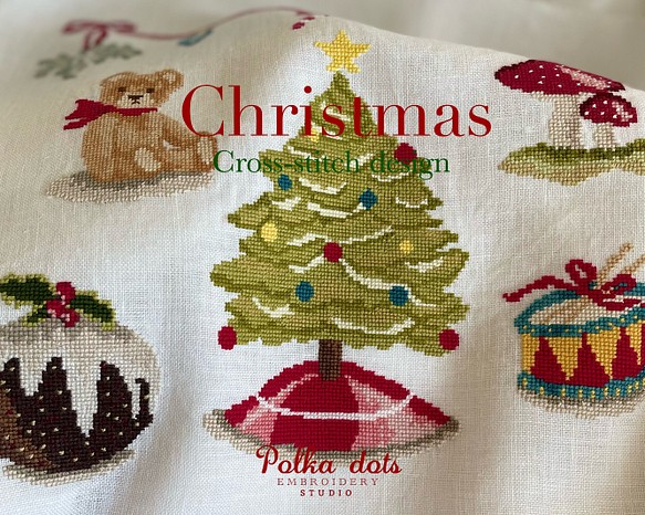 クロスステッチ図案 Christmas Ornament その他素材 polka dots 通販