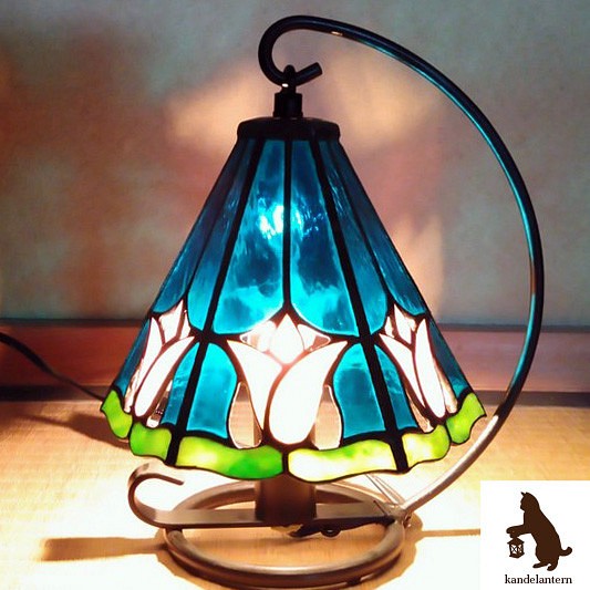 テーブルランプ(水面連花)ステンドグラス ランプ【送料無料】 スタンド