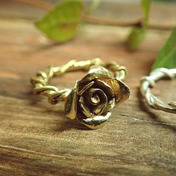 一輪の薔薇リング（真鍮） 指輪・リング LUNA SHIP ~彫金＆腕時計制作~ 通販｜Creema(クリーマ) 14309029