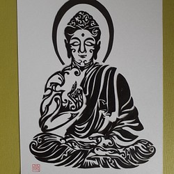 切り絵アート　仏陀 1枚目の画像