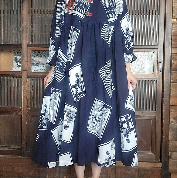 大島紬と、絹着物三種からの、被るベスト - ベスト