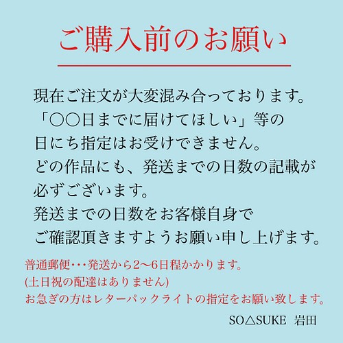 発送日に関するお願いです。 その他ファッション SO△SUKE 通販