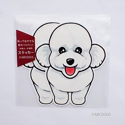 2 張高度耐候貼紙貴賓犬白色 ABCDOGS 第1張的照片