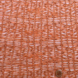 パワーネットプリント生地　かご編み柄　オレンジ　（約108ｃｍ×約50ｃｍ）　【ハンドメイドのための小さな布】p2045 1枚目の画像
